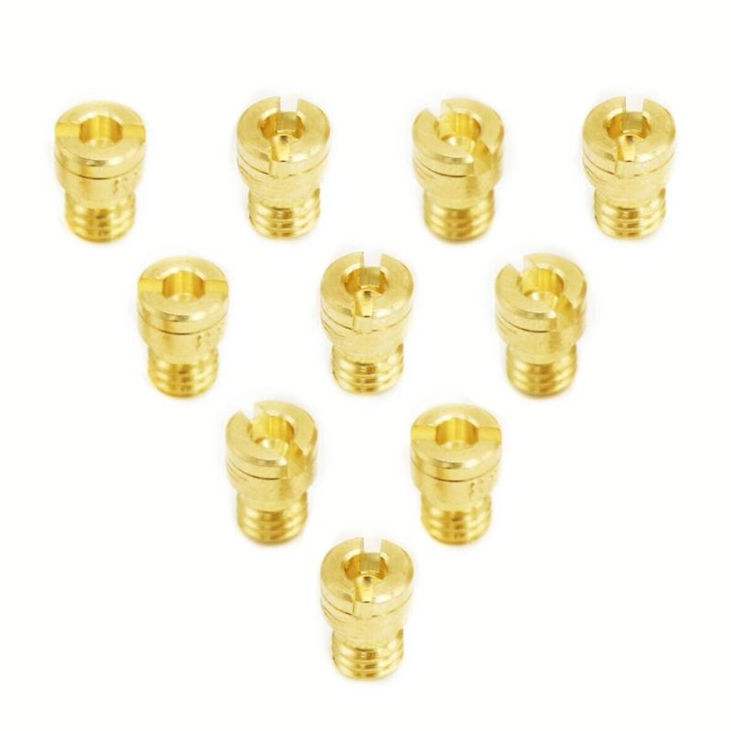 10Pcs Motorcycle Carburetor Main Jet Kit Easy Installation Carburetor Carb Main Jet Motorbike Replacement Accessories