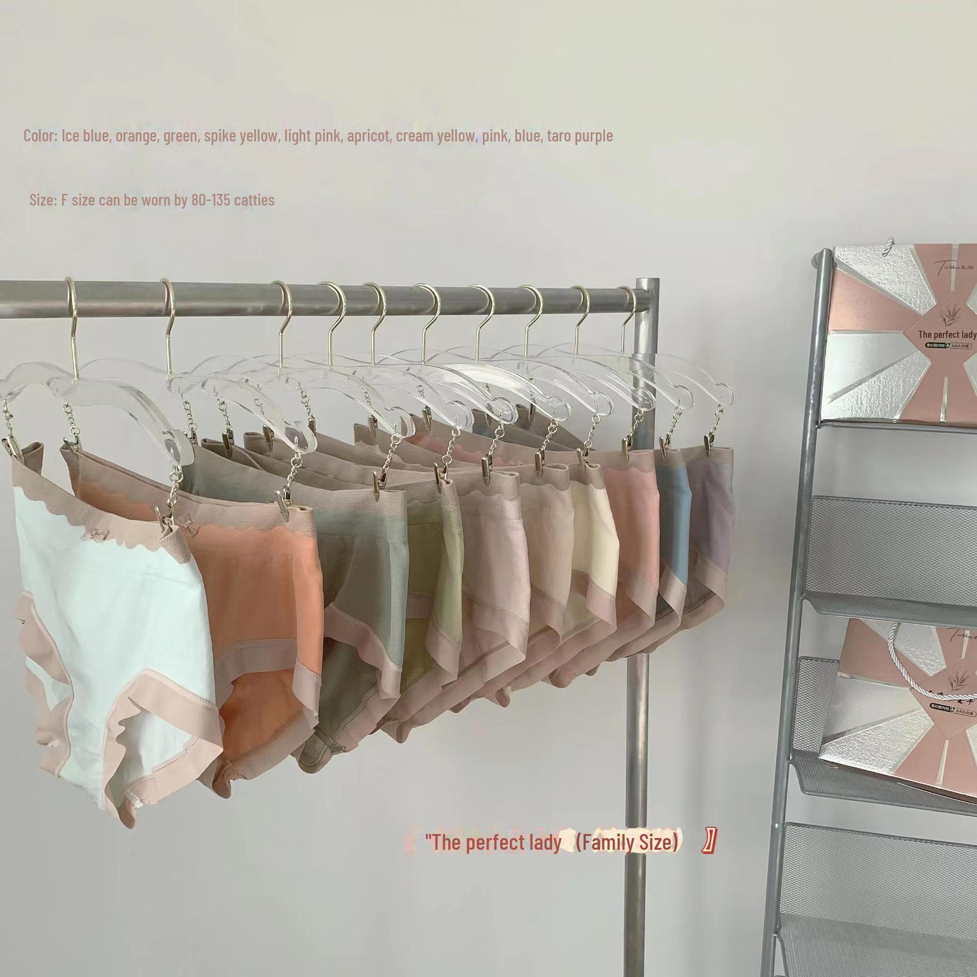 

Новые женские трусы-трусы Celebrity из 10 пар шелковых хлопковых увлажняющих дышащих трусов средней посадки с антибактериальным эффектом One size (suitable for 80-150 jin)