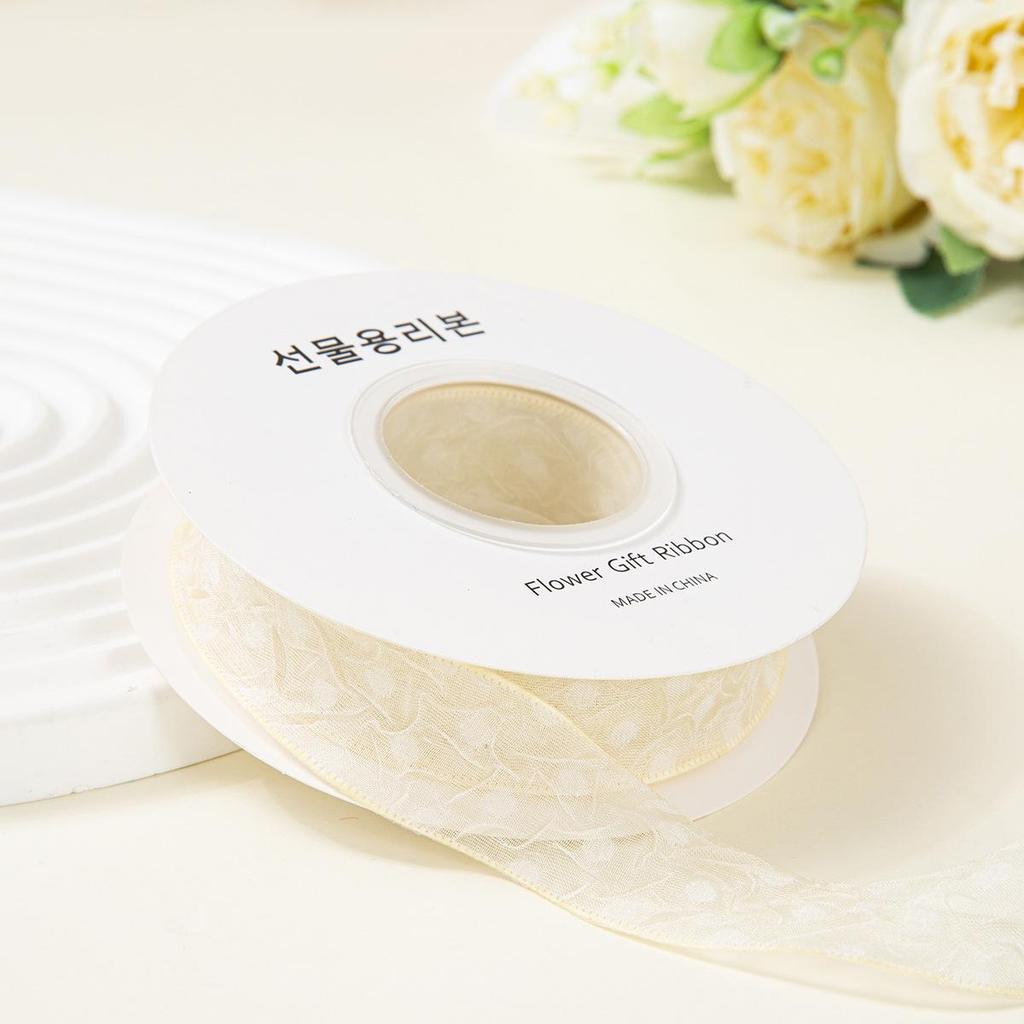 Textured Polka Dot Chiffon Ribbon for DIY Hair Bows & Accessories