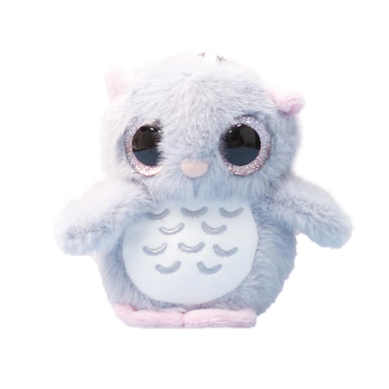 Llavero de Búho de Peluche con Felpa Corta Suave Para Niños y Coleccionistas