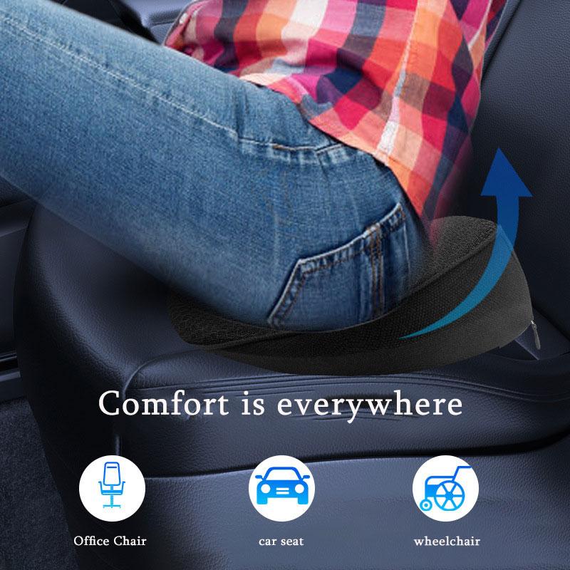 2 In 1 Multifunctional Car Seat Cushion Universal Memory Lumbar Pillow Support Driver Breathable Increased Height Buttocks Pad