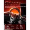 KINYO Gaming Headset, Wireless Bluetooth E-Sports Headphones, 2.4G Microphone, Black, Type-C Charging