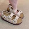 Modische Römersandalen mit dicker Sohle und Stickerei, vielseitig und mit offener Zehenpartie, böhmisch-lässige Damensandalen