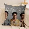 JJONAS BBROTHERS Cushion Cover Soft Plush Fabric DoubleSided Printed Sofa Cushion Cover for All Seasons Home Decor Gift