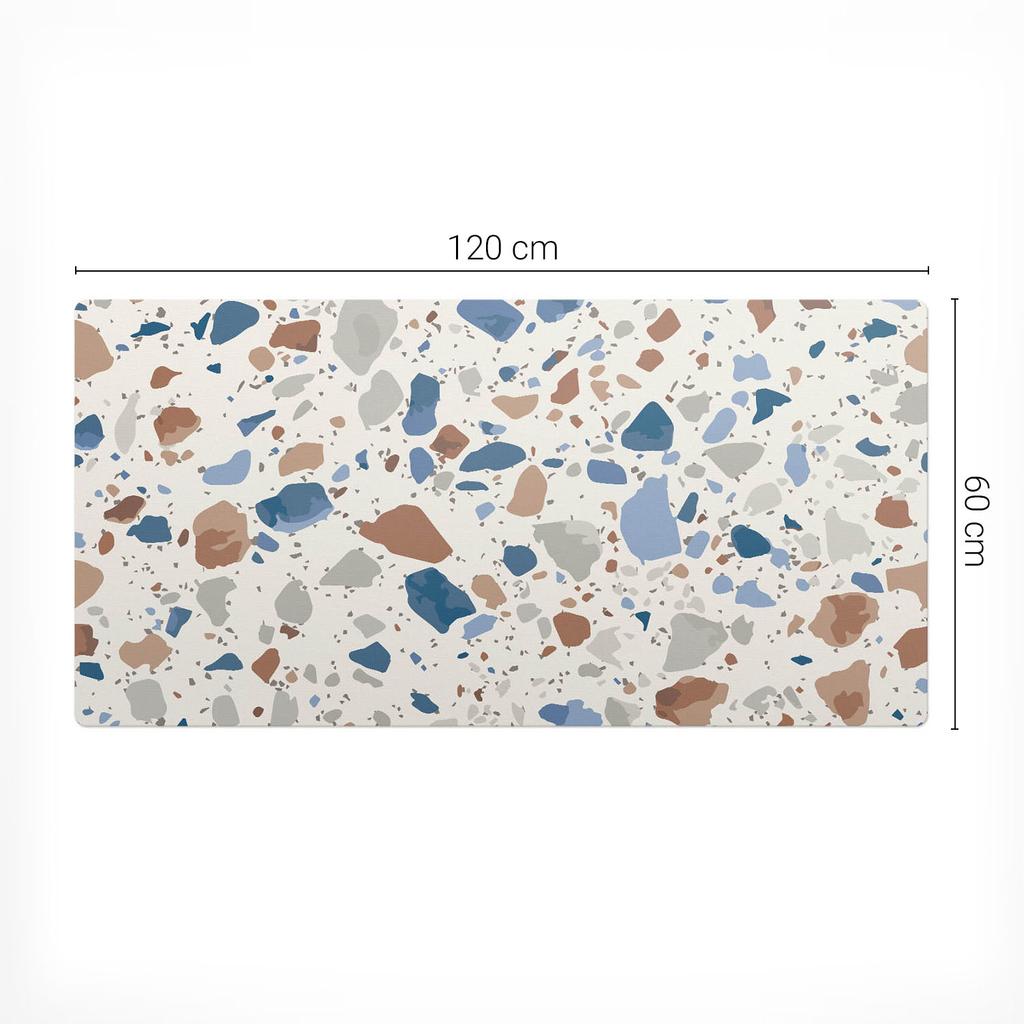 Protective Vinyl Pad for Companies and Offices Terrazzo in Pastel Colors 120x60 cm