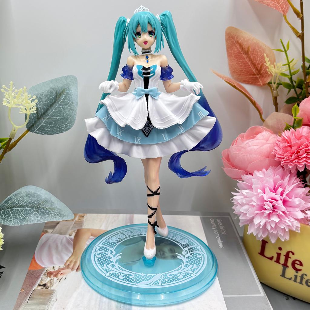 Hatsune Miki Anime Character Kawaii Pvc Model Standing and Sitting Doll Action Doll Collection Decorations Christmas Playthings Presents