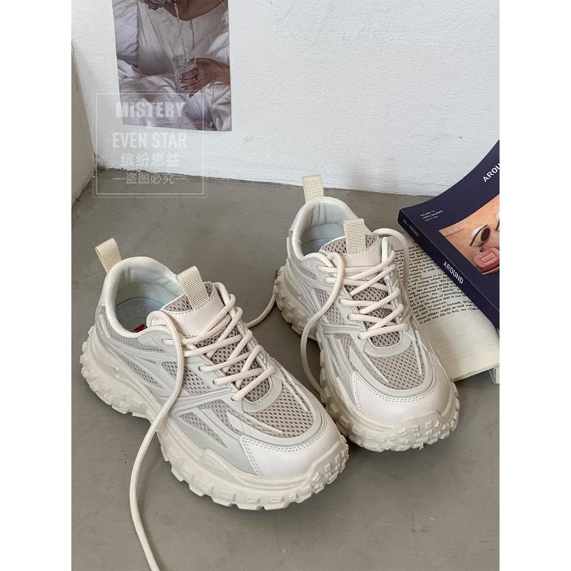 Retro Durian Sole Dad Shoes Women's Platform Sneakers New Versatile Height-increasing Casual Shoes 686