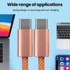 60W Type C To Type-C Fast Charging Cable for IPhone 17 Pro Max Air Orange Data Line for IPhone 15 16 17 Samsung USB-C Cable Wire