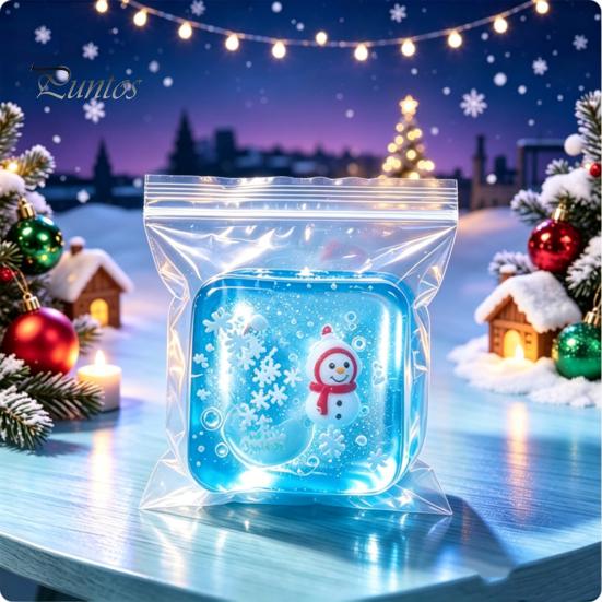 Hand Therapy Squeeze Balls Christmas Clear Cube Toy, Santa Claus Stress for Relief Toy Anxiety Reduction, Relaxation Ball Sensory Xmas Gift Calming