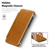 For Samsung Galaxy S25 Edge Case Compatible with MagSafe RFID Blocking Card Holder Leather Phone Cover