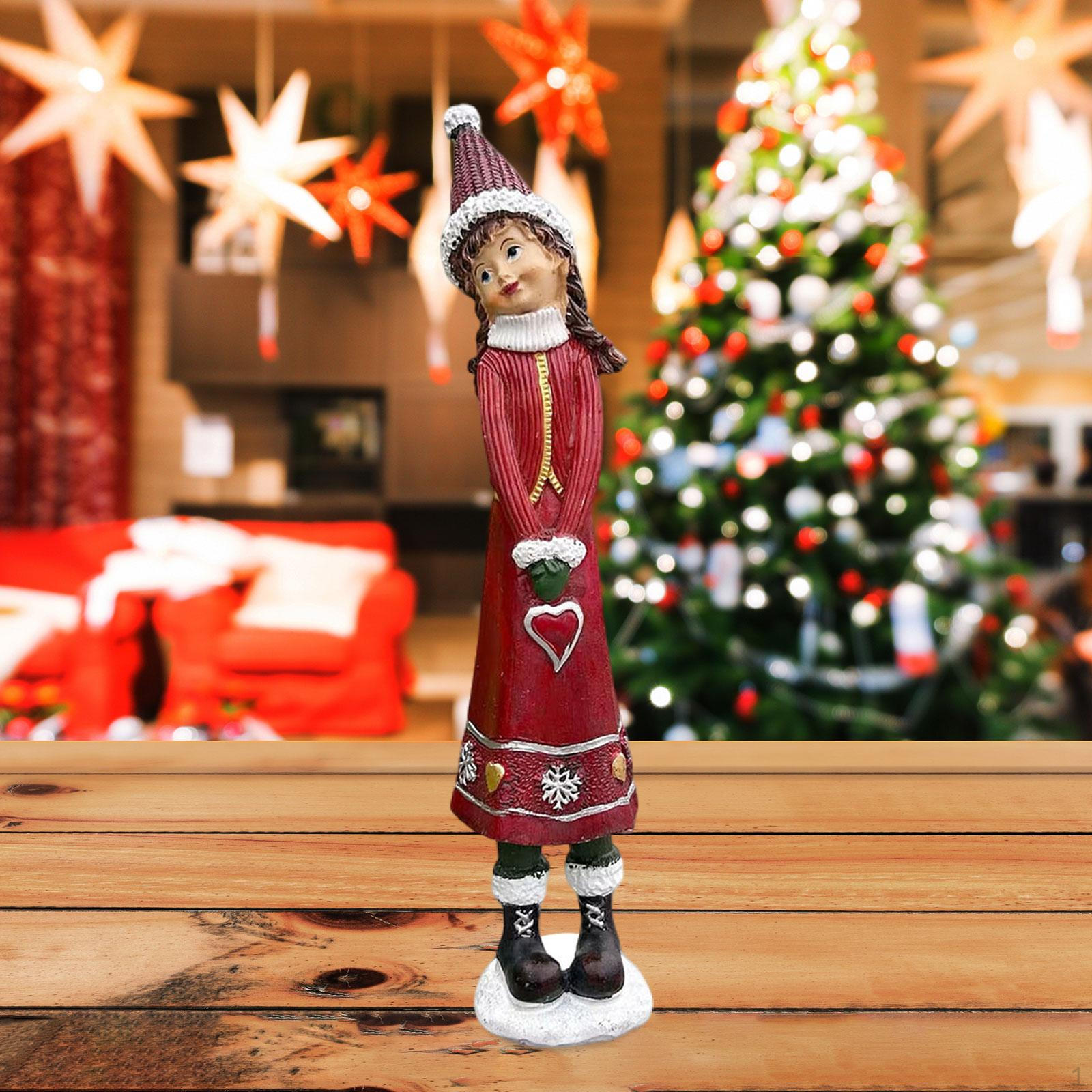 

Christmas Resin Characters Keepsake Gifts Collectible Figurine Xmas Decor for Living Room Office girls