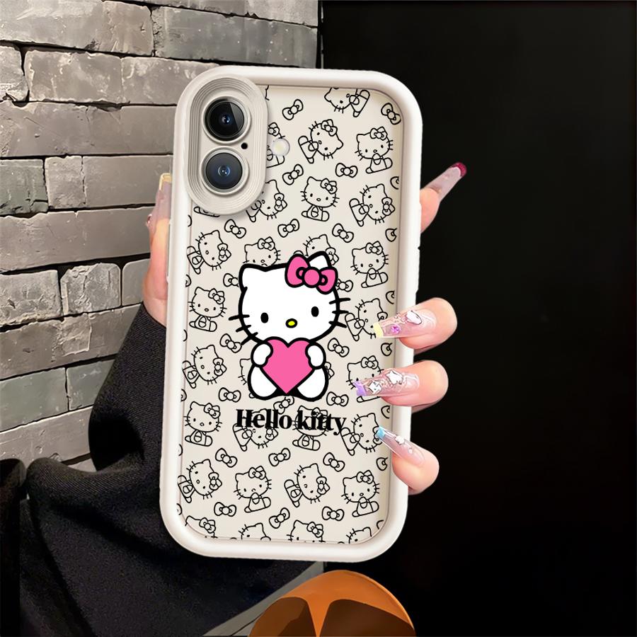 Case for Apple iPhone 17 Pro Max 16e 16 15 11 13 Mini XR Air XS 12 14 Plus Phone Cover Sanrio Cartoon Hello Kitty