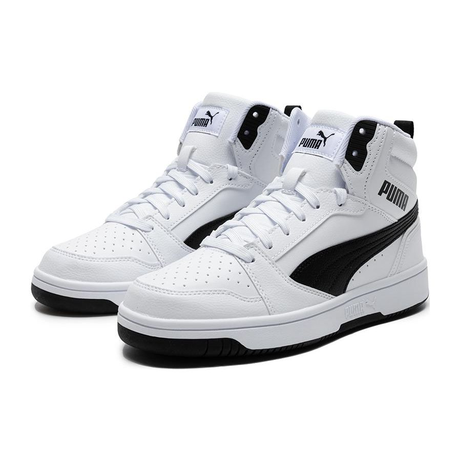 Puma Rebound V6 Comfortable Versatile Durable Lightweight Mid-Top Sneakers Unisex Sneakers Black White 392326-02