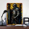 Knight in Shining Armor Metal Poster Customized Wall Art Retro Vintage Tinplate Signs for Room Decoration Home Decor Items Plate