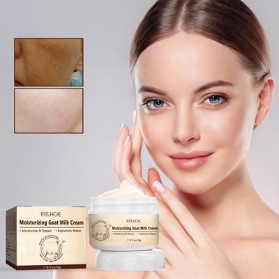 Goat Milk Facial Cream Repair Dry Skin Moisturizing Anti-cracking Soothing Cream for Face Care Brighten Cream Skin Care 50g