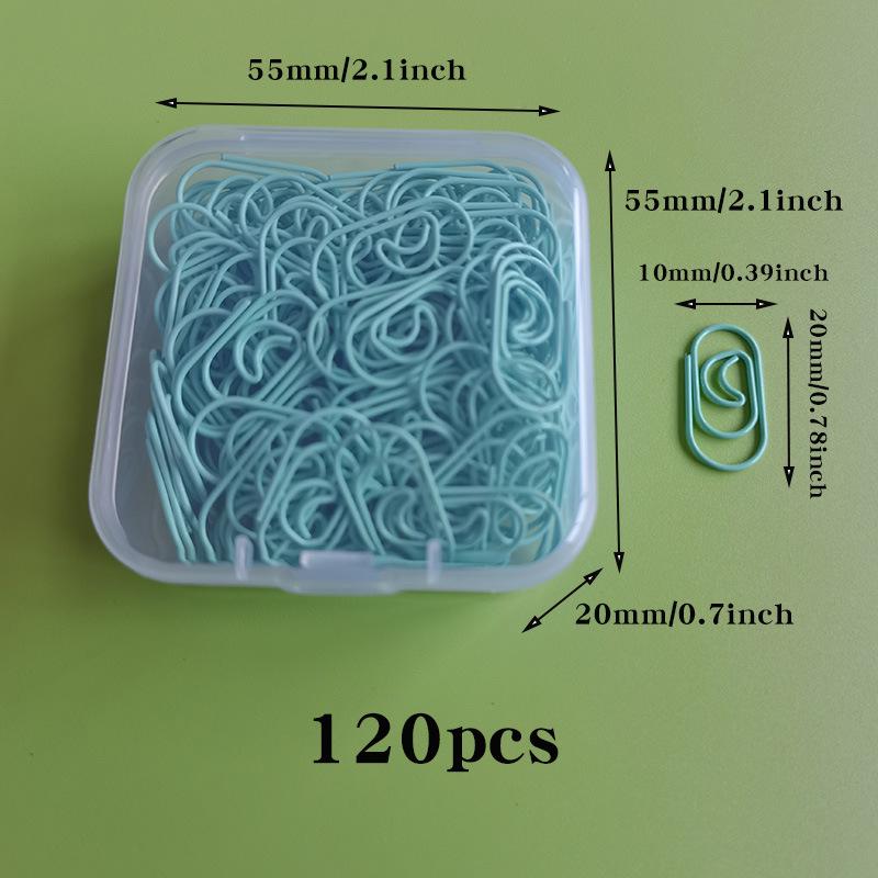 Creative Mini Heart-Shaped Macaron Color Paperclip Bookmark in Box