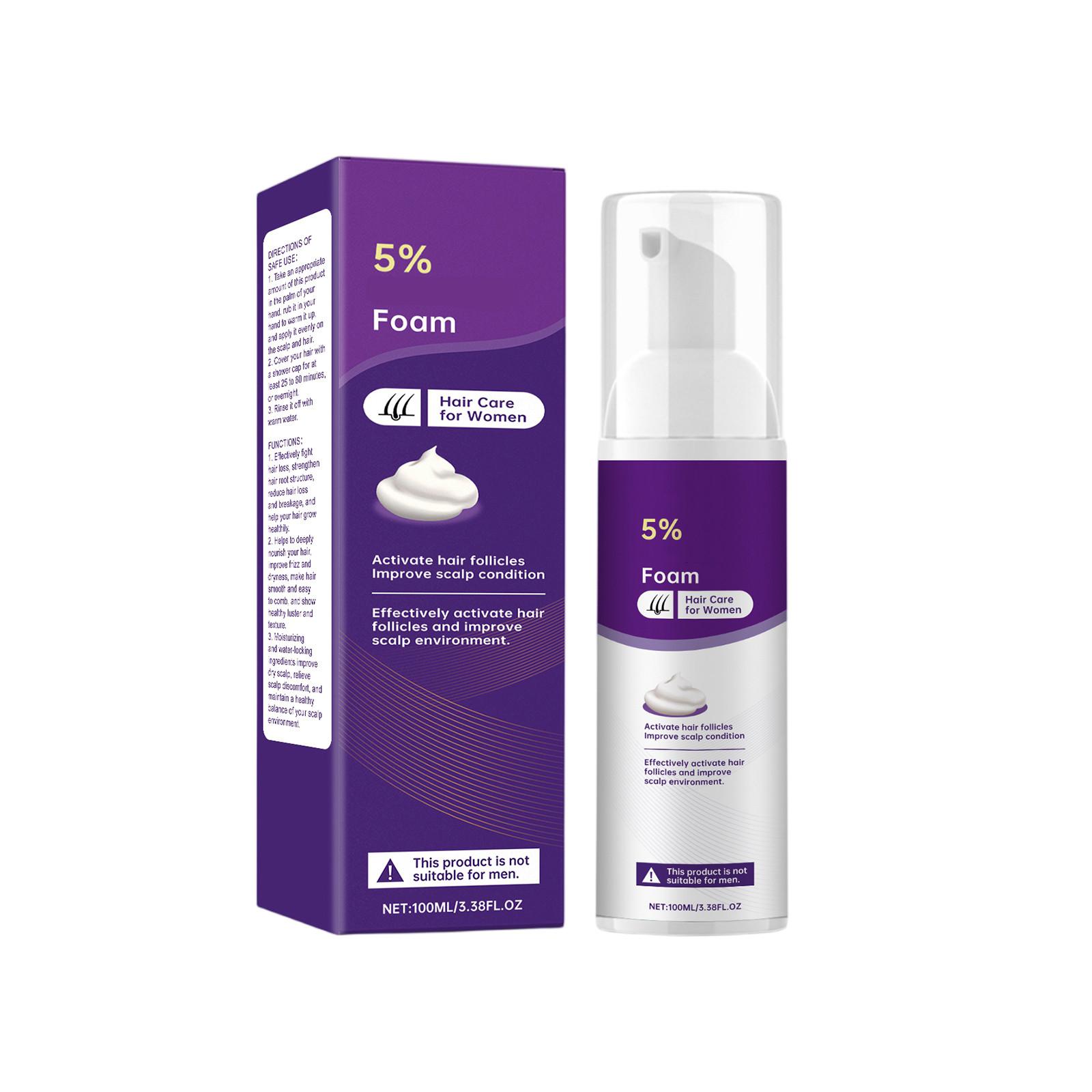 

Женская пена для роста волос, бесплатная для мытья, густая пена для ухода за волосами, питательный лосьон для ухода за кожей головы, мягкий и увлажняющий, 100 мл One Size фиолетовый