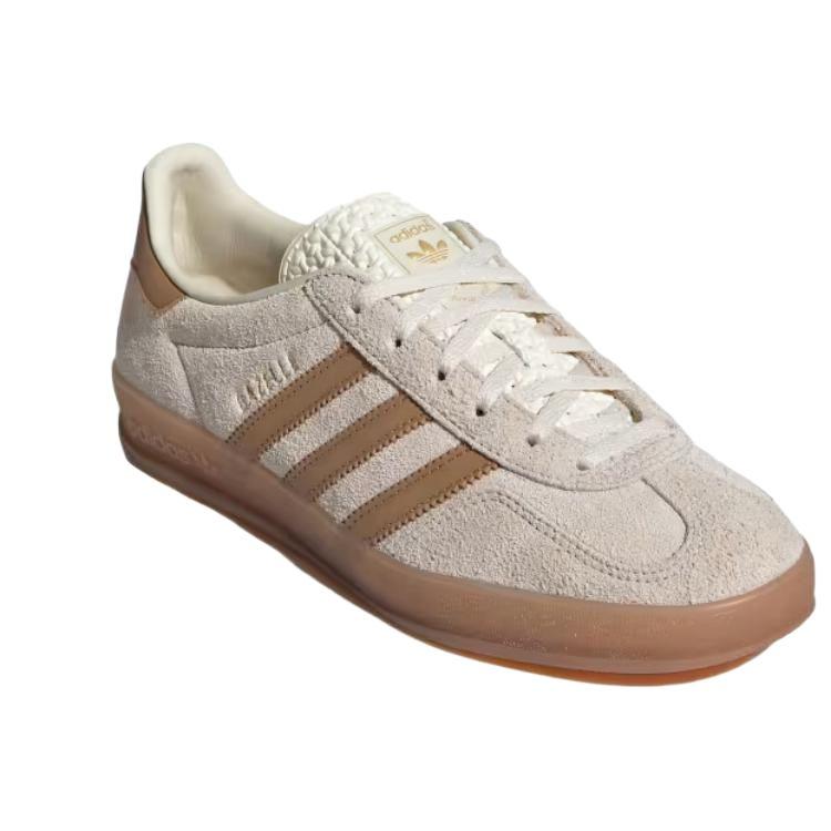adidas Gazelle Indoor Wonder White (Mulheres) Tênis Feminino Mesa Gum JR2726