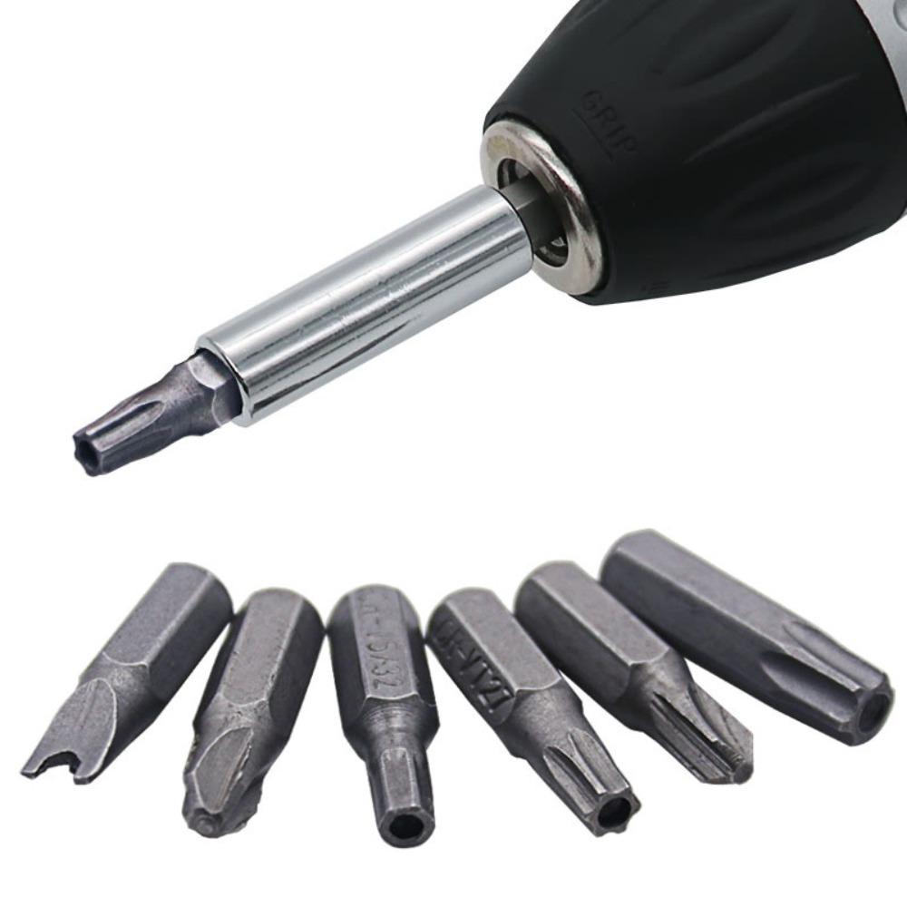1/4in Security Screwdriver Bit Set Hollow L-type Double-ended Ratchet Wrench  Repair
