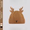 Christmas Gift Japanese Cute Antlers and Wool Hat for Women In Winter Warm Knitted Hats for Students Versatile Trend