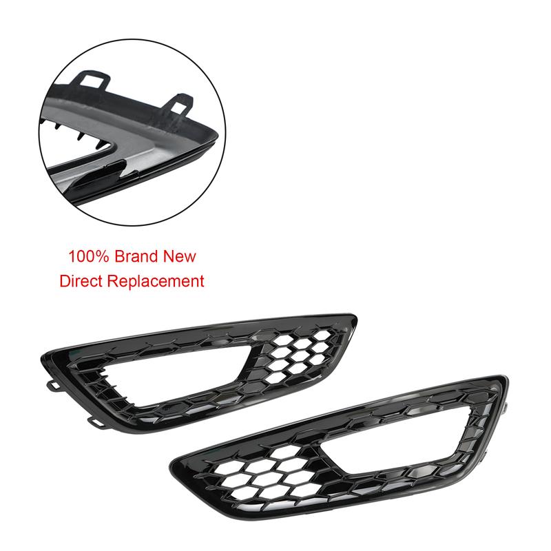 Artudatech 2PCS Front Bumper Fog Light Lamp Cover Bezel Grille fit Ford Focus 2015 2016 2017 2018