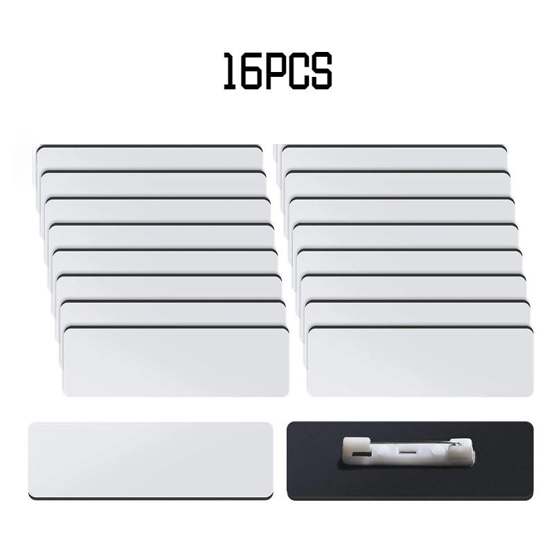 

Имя Белая Персонализированная Бирка Круглый Значок МДФ Сделай Сам Пустой Идентификационный Бейдж Универсальное Использование Работа 16pcs