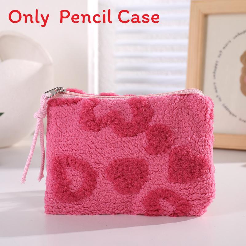 Plush Girl Heart Storage Makeup Bag Travel Organizer For Girls