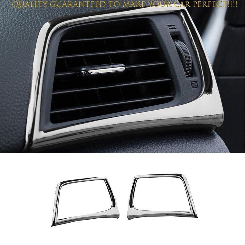 Chrome L&R AC Air Outlet Vent Cover 2pcs Fit For Nissan Sentra Sylphy 2013-2019