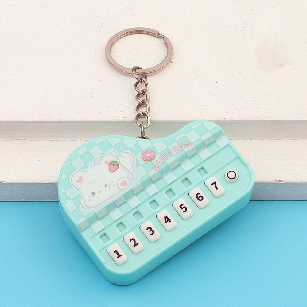 Mini Size Musical Instrument Toy Portable Piano Key Chain Electronic Keyboard Keychain  Children