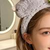 Yousheng Hasen-Stirnband Weicher Plüsch Breiter Rand Verdickter Kern Bequeme Passform Haarreif 3D Hase Karotte Make-up Gesichtswasch