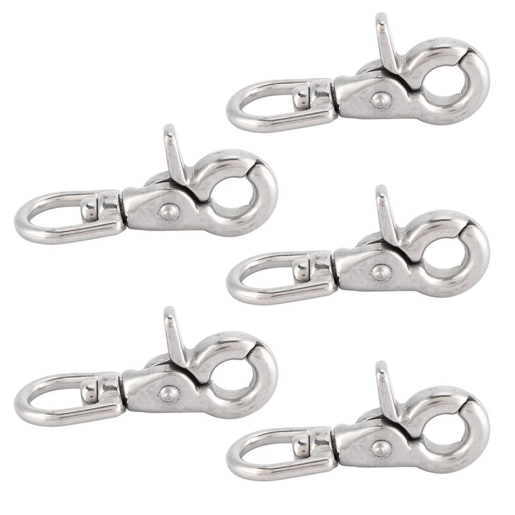 5Pcs Stainless Steel Trigger Snap Hook Clasp Houseboat Accessories