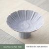 Shixun Retro Zen Ceramic Lotus Petal High-Foot Fruit Plate