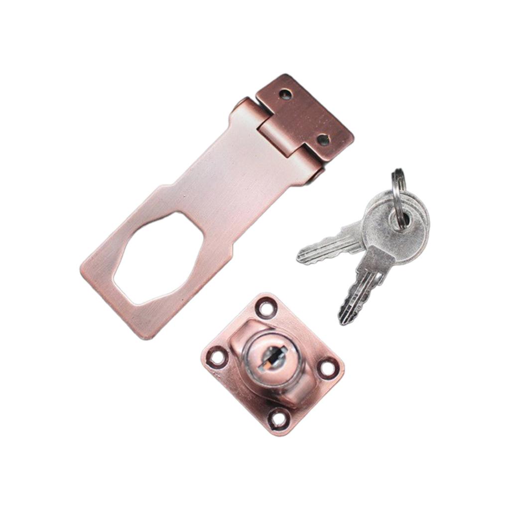 Industrial Locking Hasp Security Door Clasp Lock Safety Padlock Hasp Heavy Duty Safety Hasps with Key for Household