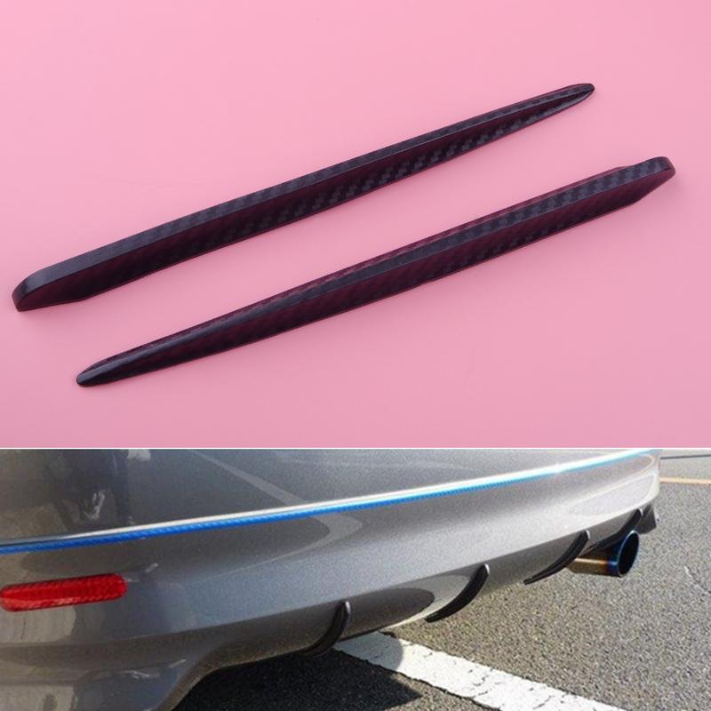 

2pcs Car Bumper Protector Corner Guard Anti-Scratch Strips Sticker Carbon Fiber Style Body Mirror Bars Protection