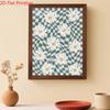 DIY 5D Diamond Art Kit Wavy Checkerboard Daisy Flower Pattern Sparkling Rhinestone Canvas for Bedroom Living Room Decor