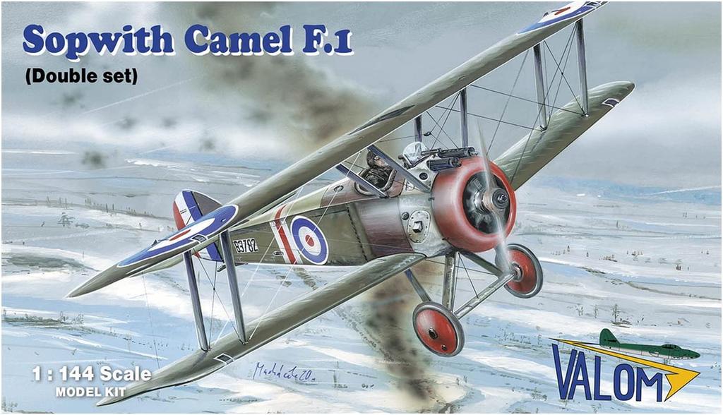 Barom Royal Air Force Sopwith Camel Biplane Fighter Set of 2 Plastic Model CV14417 1/144 F.1