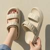 WTEMPO Fashionable EVA Sandals for Women's Versatile Dual Purpose Buckle Thick Sole Flat Heel Comfortable Non-slip Breathable Casual Beach Slippers