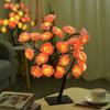 LED Rose Flower Table Night Lamp 5V USB Operated Bedside Tree Lamp Indoor Room Decorative Desk Light For Bedroom Home Decoration