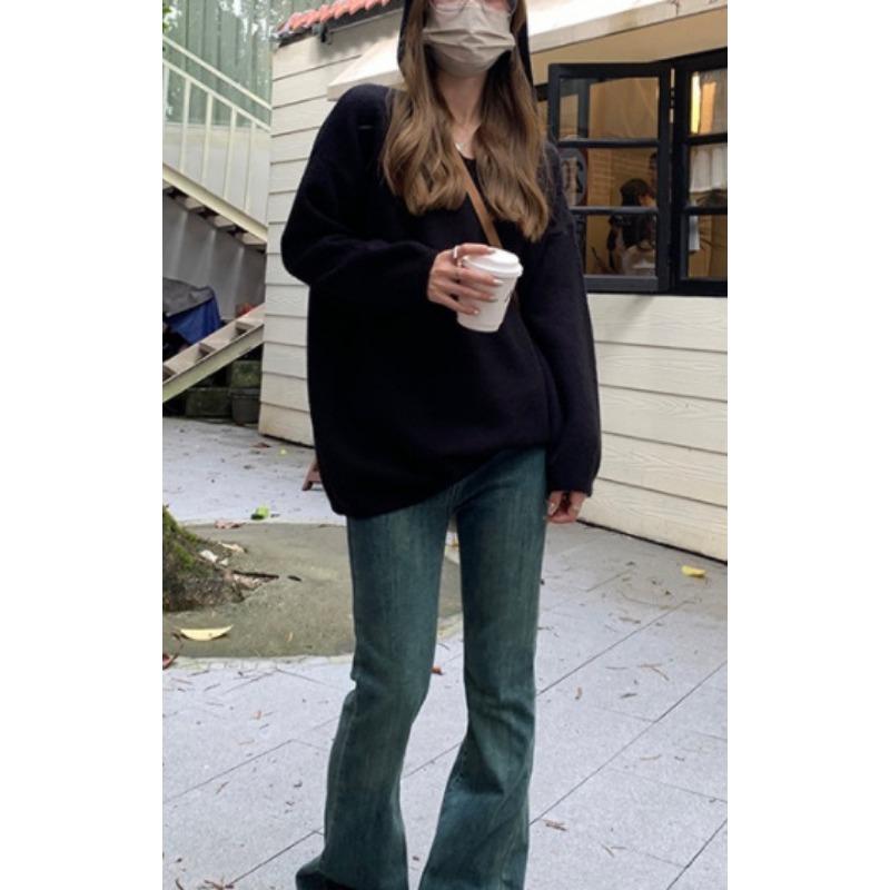 

Модный свитер с капюшоном для женщин, осенне-зимний новый мягкий восковой простой однотонный ленивый вязаный свитер для женщин One size