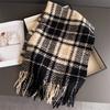 New Stripe Plaid Women's Winter Scarf Imitation Cashmere Warm Shawls Wraps Thicked Pashmina Female Blanket Scarves