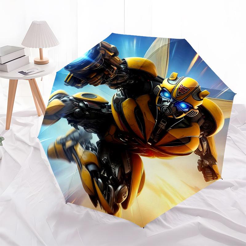 Transformer, Bumblebee Automatic Opening and Closing, 8 rib Structure Portable Umbrella, Suitable for Men and Women in All Seasons Perfect