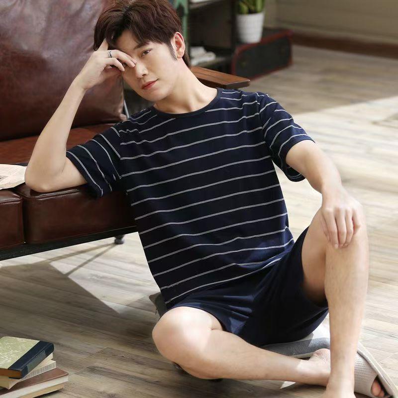 

Men s Lightweight Short Sleeve Pajama Set - Casual Summer Loungewear for Teens and Adults XL