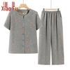 Elderly Women's Summer Floral Two-Piece Set