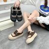 Fashion New Winter Warm Cotton Shoes for Women with Plush Lace Up Casual Sports Shoes, Fashionable Thick Soled Lightweight Cotton Shoes