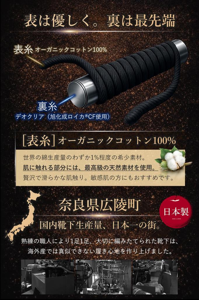 [Männer, tragt diese ohne zu zögern!] 100% Baumwolle, Wissenschaftlich erwiesen geruchshemmend und antibakteriell, Hergestellt in Japan, Asahi Kasei Royca CF Verwendet, Herren