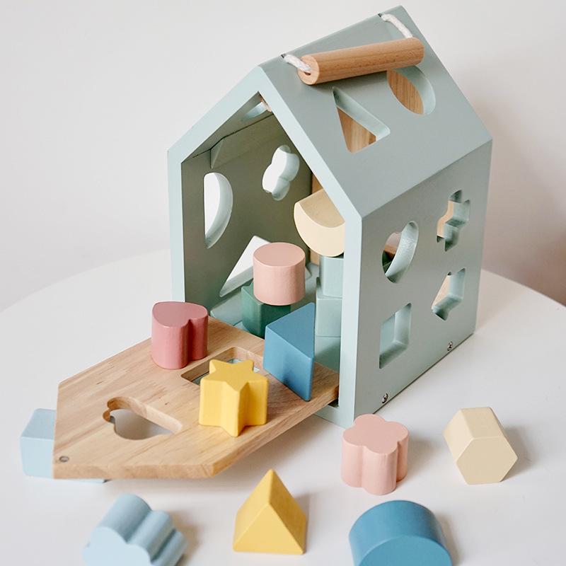 Wooden Playhouse Market Stall & Cash Register Toy for Kids' Supermarket Simulation