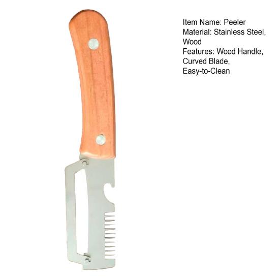 Vegetable Peeler with Ergonomic Handle 2-in-1 Fruit Peeler And Bottle Opener Wide Curved Blade Kitchen Peeling Tool for Potatoes Apples Citrus