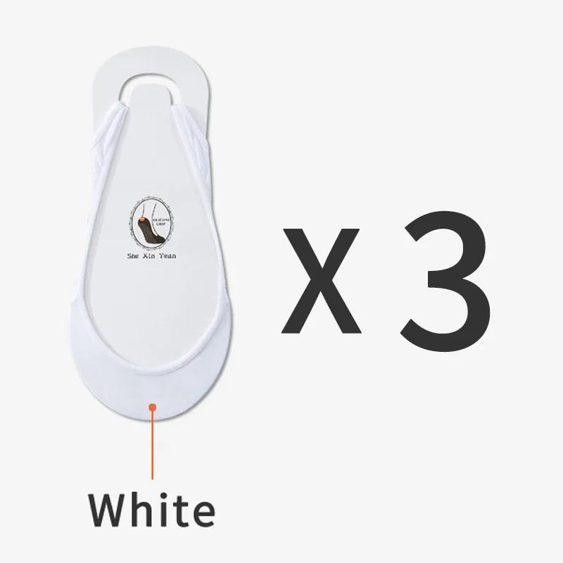 3 Pairs Invisible Boat Socks Women Summer Silicone Non-Slip Socks for High Heels Shoes Ice Silk Thin Half-Palm Suspender Sock