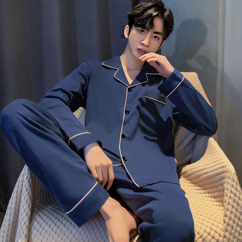 2025 Men's Cartoon Pajamas - Spring & Autumn, Plus Size, Teen Long Sleeve & Pants Homewear