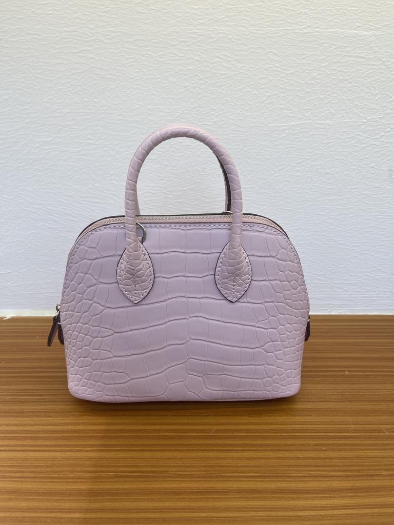 Spring new women's bag cowhide alligator pattern leather mini mini shell bag messenger bag portable women's bag